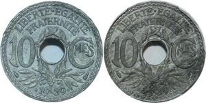 P2254 Rarissime France 10 Centimes Lindauer Essai 1939 PCGS SP63 Db Revers Splendide