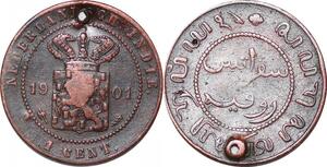 P2275 Indonesia Java Netherlands East Indies Cent Wilhelmina I 1901 ->M offer