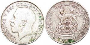 P2278 Great Britain Shilling George V 1922 Silver ->Make offer