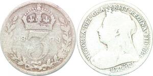 P2290 Great Britain 3 Pence Victoria 1893 Silver ->Make offer