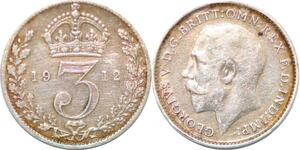 P2291 Great Britain 3 Pence George V 1912 Silver ->Make offer