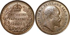 P2305 Great Britain 1/3 Farthing Edward VII 1902 UNC ->Make offer