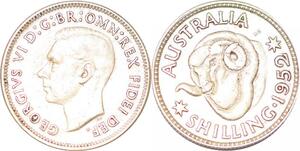 P2331 Australia Common Wealth Shilling Elizabeth II 1952 Silver ->Make offer