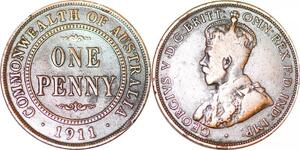 P2334 Australia Common Wealth Penny George V 1911 ->Make offer