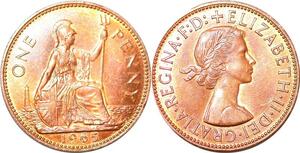 P2350 UK One Penny Elizabeth II 1965 UNC ->Make offer