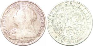 P2352 Great Britain Shilling Victoria 1896 Silver ->Make offer