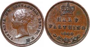 P2356 Great Britain 1/2 Farthing Victoria 1844 ->Make offer