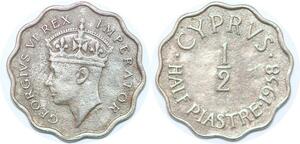P2362 Chypre Cyprus 1/2 Piastre George VI 1938 ->Faire offre