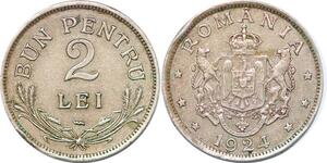 P2366 Romania Roumanie 2 Lei 1924 ->Faire offre