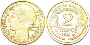 P2370 France 2 Francs Morlon 1941 SPL ->Faire offre