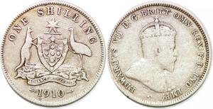 P2400 Australia Shilling Edward VII 1910 Silver ->Make offer