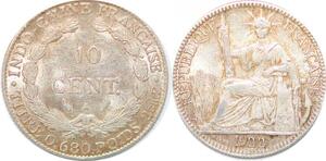 P2439 French Indo China 10 Cents 1922 Silver ->Make offer