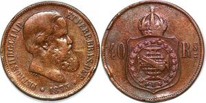 P2459 Brazil 40 Réis Pedro II 1873 ->Make offer