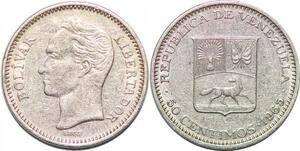 P2469 Venezuela 50 Centimos 1965 ->Make offer