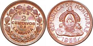 P2478 Honduras 2 Centavos Empira 1956 UNC ->Make offer