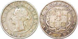 P2480 Jamaica 1/2 Penny Victoria 1880 ->Make offer