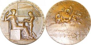 P2503 France Médaille Art Agents de Change Bourse Paris 1898 Roty Splendide ->F offre
