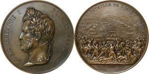 P2519 Rare Médaille Algérie Louis Philippe bataille Isly 1844 Desnoyers SUP
