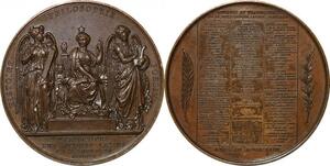 P2525 France Médaille Auteurs Latins Hervé Cour Cassasion Député 1836 Desnoyers SUP