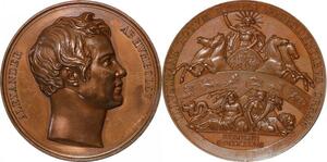 P2528 German Medal Alexander Ab Hvmboldt Geography Berlin Quadriga 1828 Desnoyers