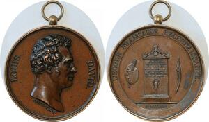 P2530 France Médaille Louis XVIII Jacques-Louis David Galle 1822 Paris Desnoyers SUP