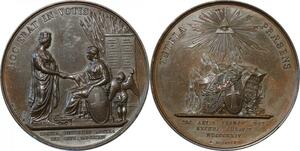 P2532 Scarce Medal Switzerland Schweiz Genève Société des Arts Bovy 1824 Desnoyerss SUP AU