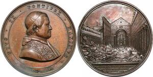 P2540 Medal Papal Vatican Pius IX Bartolotti Basilica St Paul Desnoyers AU