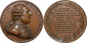 P2541 Rare France Médaille Louis XVI Empire mer 1822 De Puymaurin Desnoyers SPL