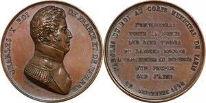 P2543 France Charles Paroles Roi peuple 17 septembre 1824 Thomine Desnoyers SUP