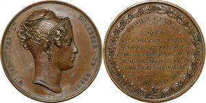 P2547 France Médaille Hospice Caroline Ferd Berry 1828 Deux siciles Desnoyers SUP