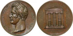 P2555 Rare France Médaille Charles X Barrière de Rochechouart 1826 Desnoyers SUP