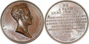 P2584 France Médaille Horace Vernet Peuvrier Hanau Fontainebleau 1826 Desnoyers SUP