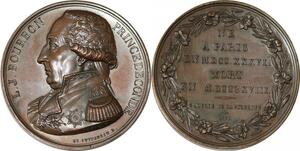 P2588 France Médaille Louis V Joseph Prince Bourbon-Condé Dubois 1821 Desnoyers SPL