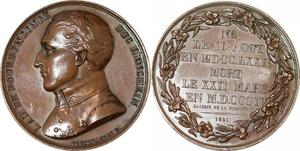 P2591 Rare France Médaille L A H de Bourbon condé Duc Enghein 1804 Desnoyers SUP