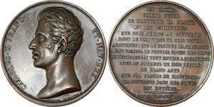 P2594 Rare France Médaille Charles X Discours du roi 17 sept 1824 Desnoyers SUP