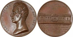 P2597 France Medal Charles X Inauguration Palais Justice Orléans 1824 Desnoyers SPL