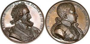 P2606 France Médaille Henri V Chambord Je veux être Henri IV Durand Desnoyers SPL