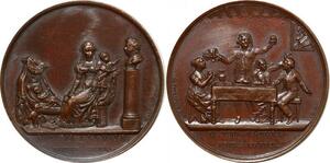 P2611 Rare France Médaille Charles X Honneur Mère Henri Poule au Pot Desnoyers SUP