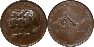 P2612 Rare France Médaille Société Louis XV XVI XVIII Jeuffroy 1815 Desnoyers SPL