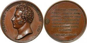 P2617 Rare France Médaille Charles Antoine Engolismensis 1823 Andrieu Desnoyers SPL