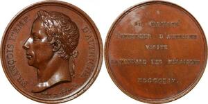P2618 France Médaille empereur Francois I visite Monnaie médailles 1814 Desnoyers SPL