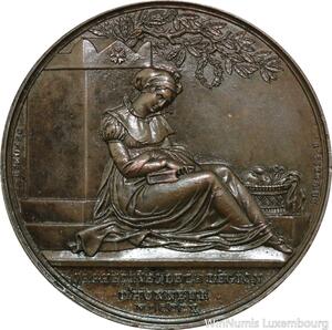 P2625 Médaille Louis XVIII Henri IV Orphelins Légion Honneur 1810 Desnoyers SUP