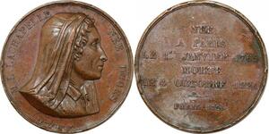 P2645 Rare France Médaille Lachapelle née Duges Peuvrier 1769 1821 Desnoyers