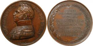 P2655 Rare France Médaille Ferdinand Duc de Berry Gayrard 1820 Desnoyers SUP