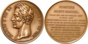 P2658 France Médaille Charles X Hospice Saint Michel 1826 Desnoyers SPL
