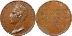 P2662 France Médaille Avènement Charles X trône Dauphin Hotel Dieu 1824 Desnoyers SPL
