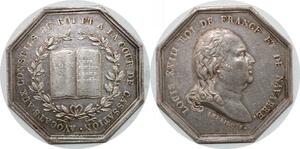P2668 France Médaille Louis XVIII Avocats Cassation 1814 Andrieu Argent Desnoyers