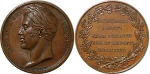 P2678 Rare France Médaille Charles X Visite Amiens 1827 Gayrard Paris Desnoyers SUP