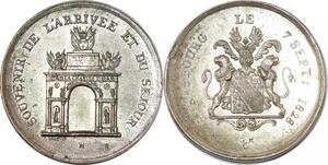 P2690 France Inedit Jeton Arrivée Sejour Charles X Roi Strasbourg 1828 Desnoyers SUP