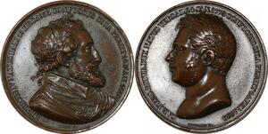 P2691 France Médaille Henri IV Charles-Ferdinand Artois Droz Assassinats 1820 Desnoyers SPL